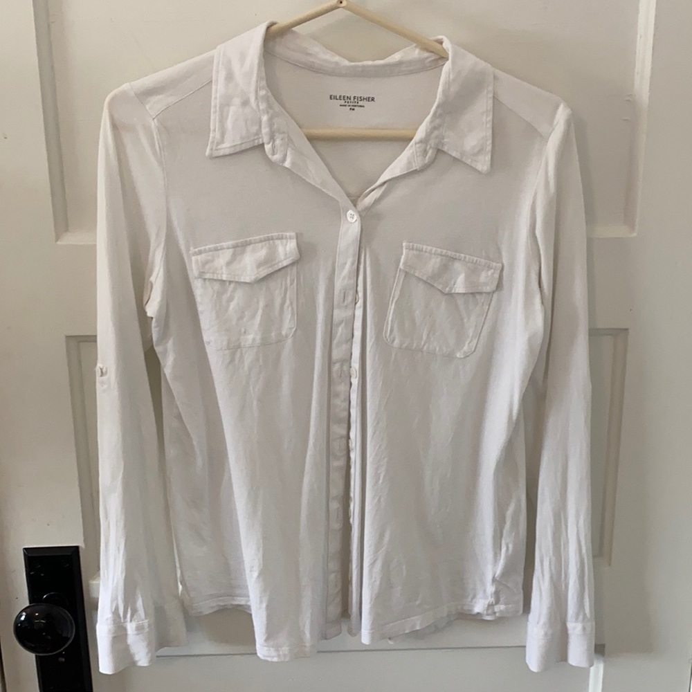 Eileen Fisher White Button Down